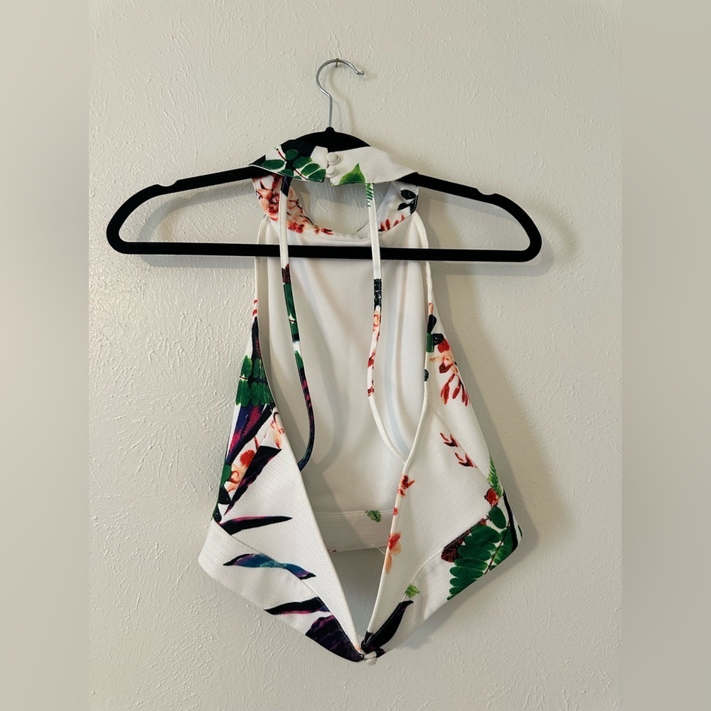 Two piece tropical multicolor set skirt and crop top - Picture 10 of 12